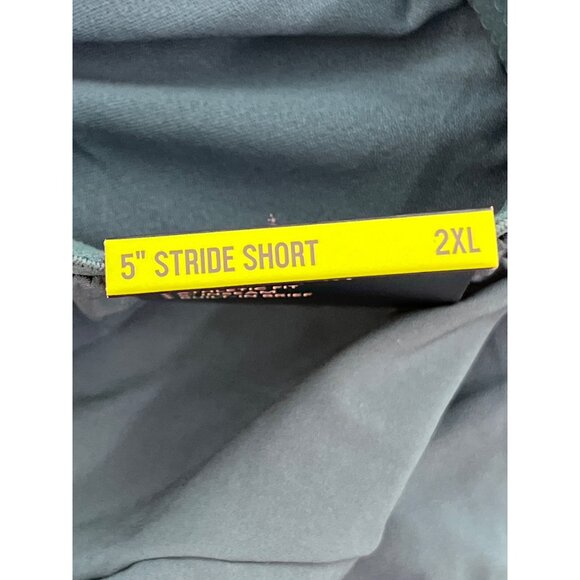 DSG Men's Athletic Fit 5" Stride Shorts 5" Inseam‎ Built-In Brief 2XL Teal - Picture 5 of 8